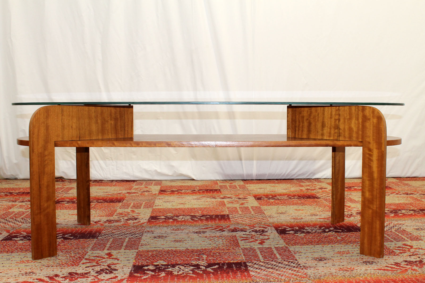 Vintage glass coffee table from czechoslovakia, 1980s