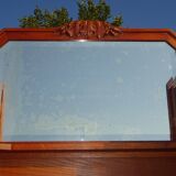 Vintage oak sideboard with sentry boxes and mirror