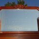 Vintage oak sideboard with sentry boxes and mirror