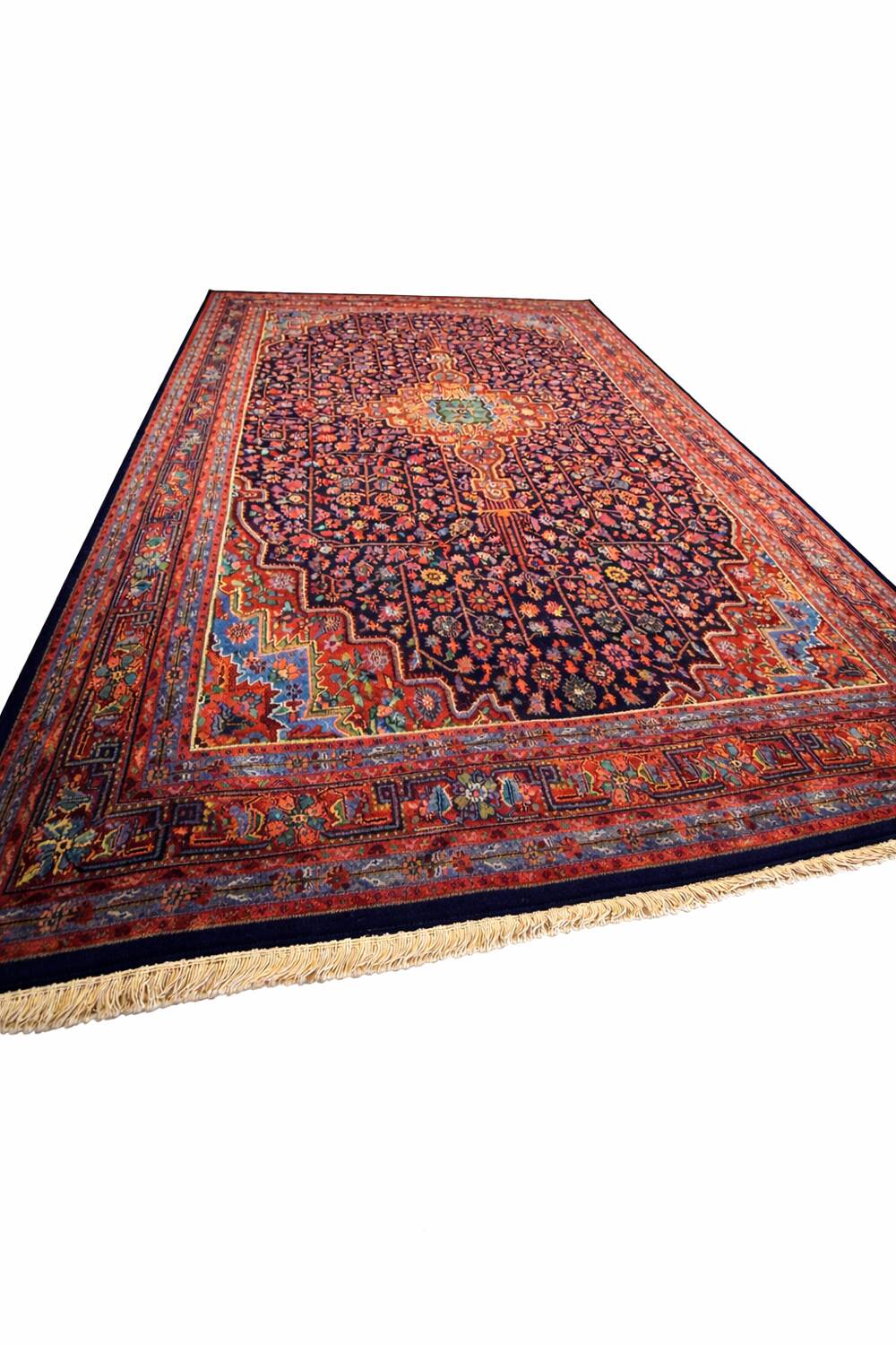 Tapis persan exquis fait à la main 204×320 cm – Laine vintage