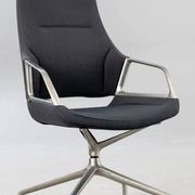 Chaise de bureau Wilkhahn Graph 3015 en aluminium et tissu