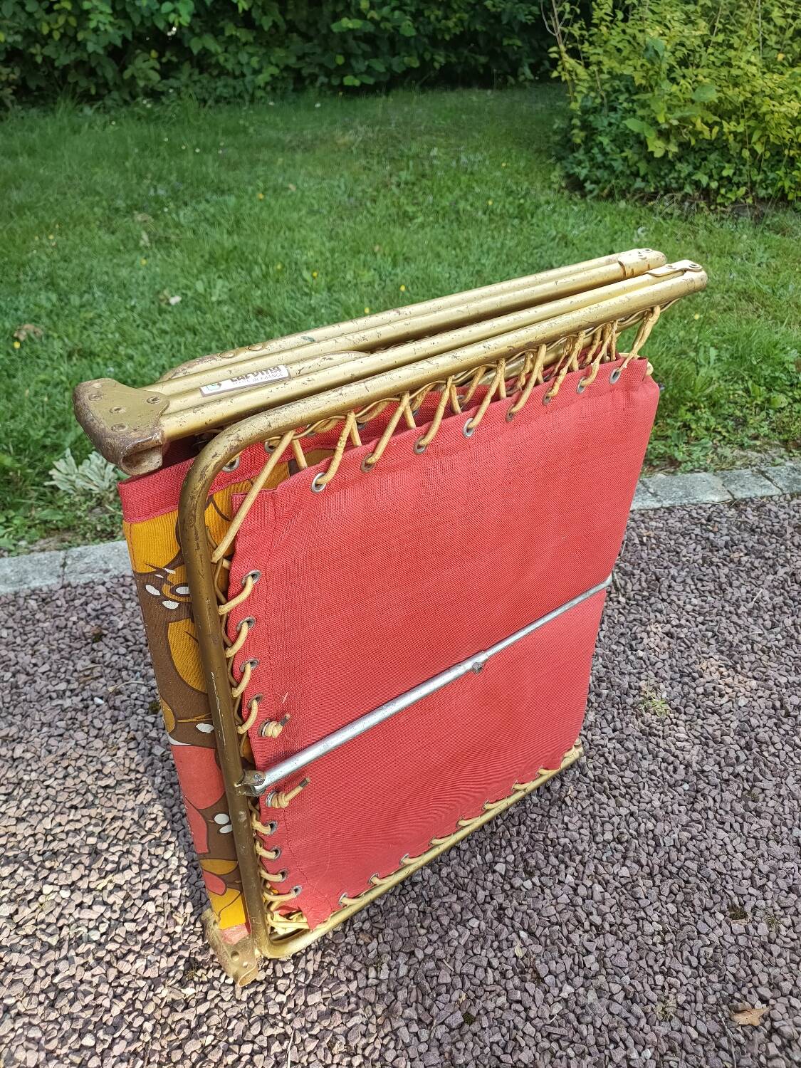 Deckchair, vintage Lafuma camp bed