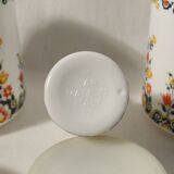 Lot de 4 pots à épices vintage - motifs fleuris -  made in Italy