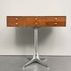 Rare petite commode avec 6 tiroirs, en bois de teck avec base en chrome par George Nelson pour Herman Miller, États-Unis, années 1950.