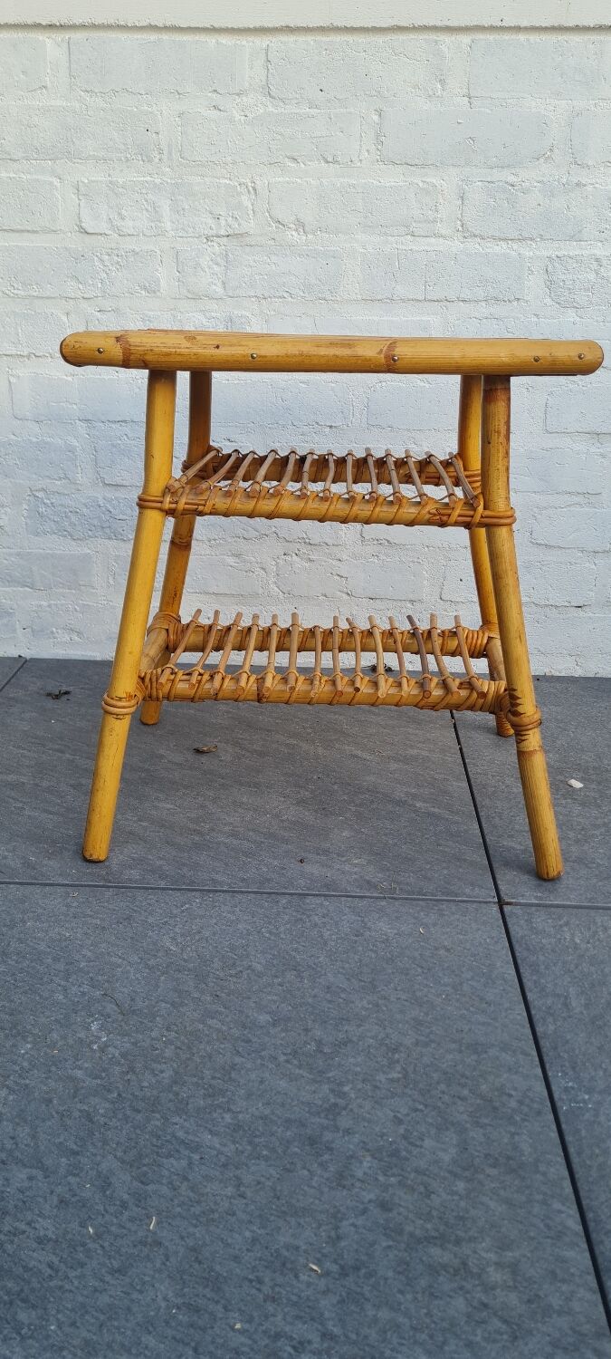 Rattan bedside table 1960
