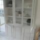 Display case 2 bodies patinated pearl gray waxed finish.