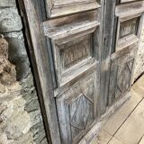 Double old oak door