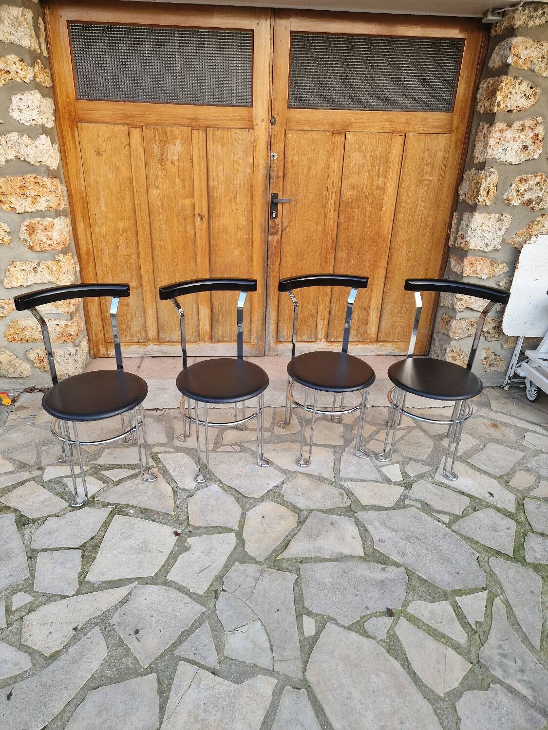 4 Scandinavian chairs by Börge Lindau
