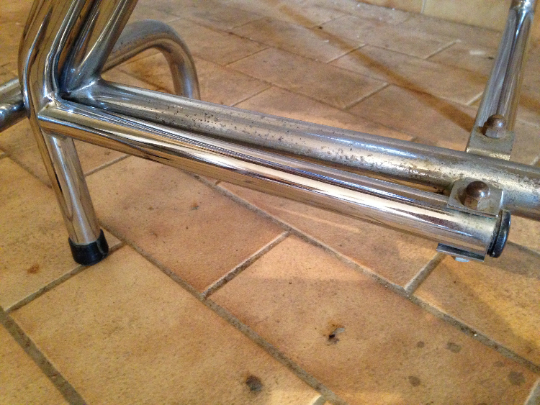 Vintage shapeica folding table and chrome feet 60/70