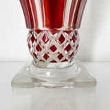 Red painted glass vase