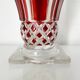 Red painted glass vase