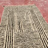 Authentic Beni Ouarain Rug 236x152 cm – Natural Cream Wool