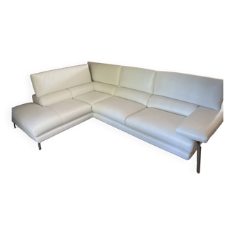 Roche bobois leather corner sofa