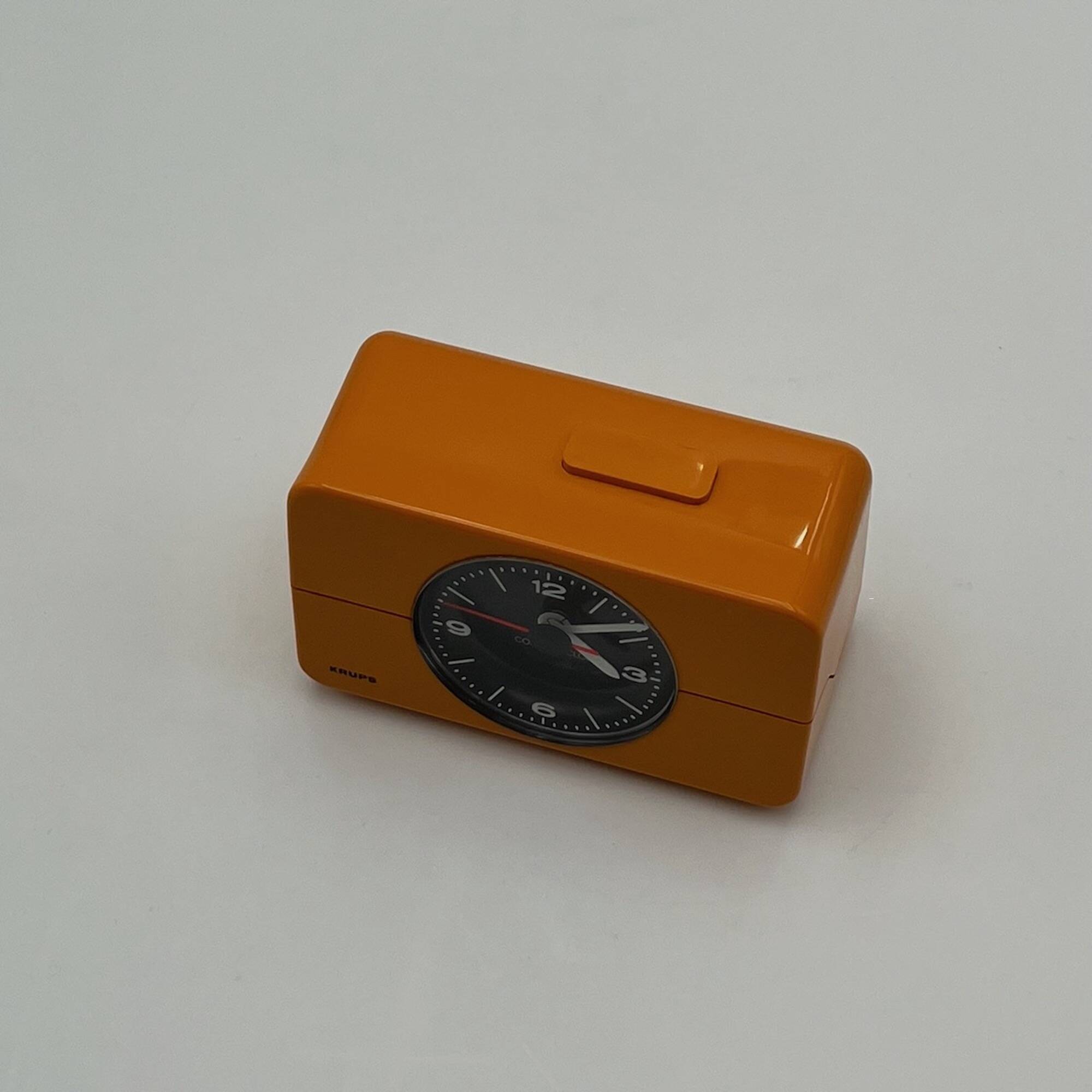 Space Age Orange Alarm Clock Krups Germany, 1970s