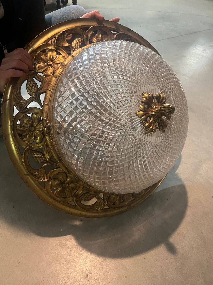 Large bronze ceiling light from the Art Nouveau period