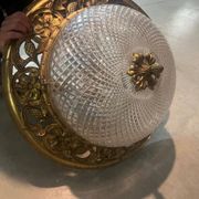 Large bronze ceiling light from the Art Nouveau period