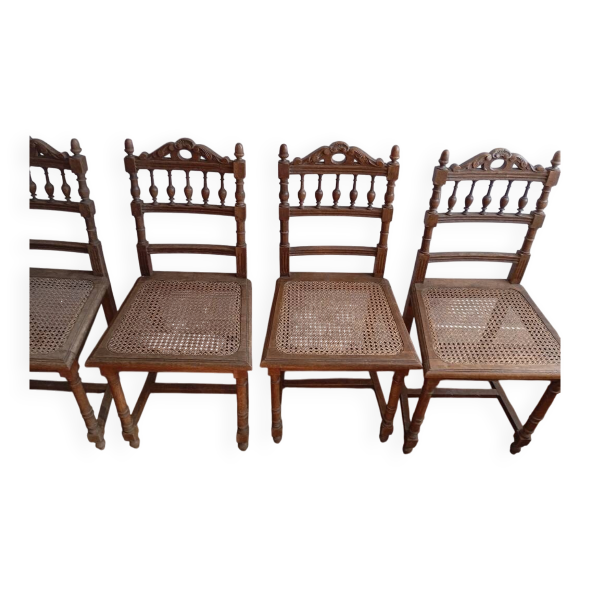 6 chaises cannées