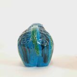 Cat statue, vintage, Aldo Londi for Bitossi, Rimini blue series