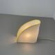 Minimalist White and Yellow Murano Glass Table Lamp by De Majo, Italy 1970s