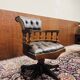 Chaise de bureau classique anglaise de style capitaine marron
