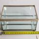 Jewelry box in bevelled glass and gold metal