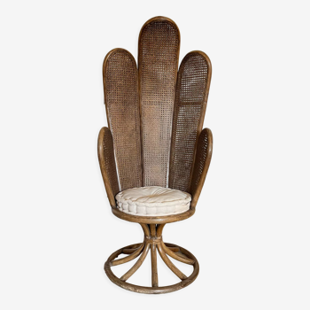 Fauteuil en rotin vintage