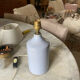 Ceramic lamp and vintage rope lampshade