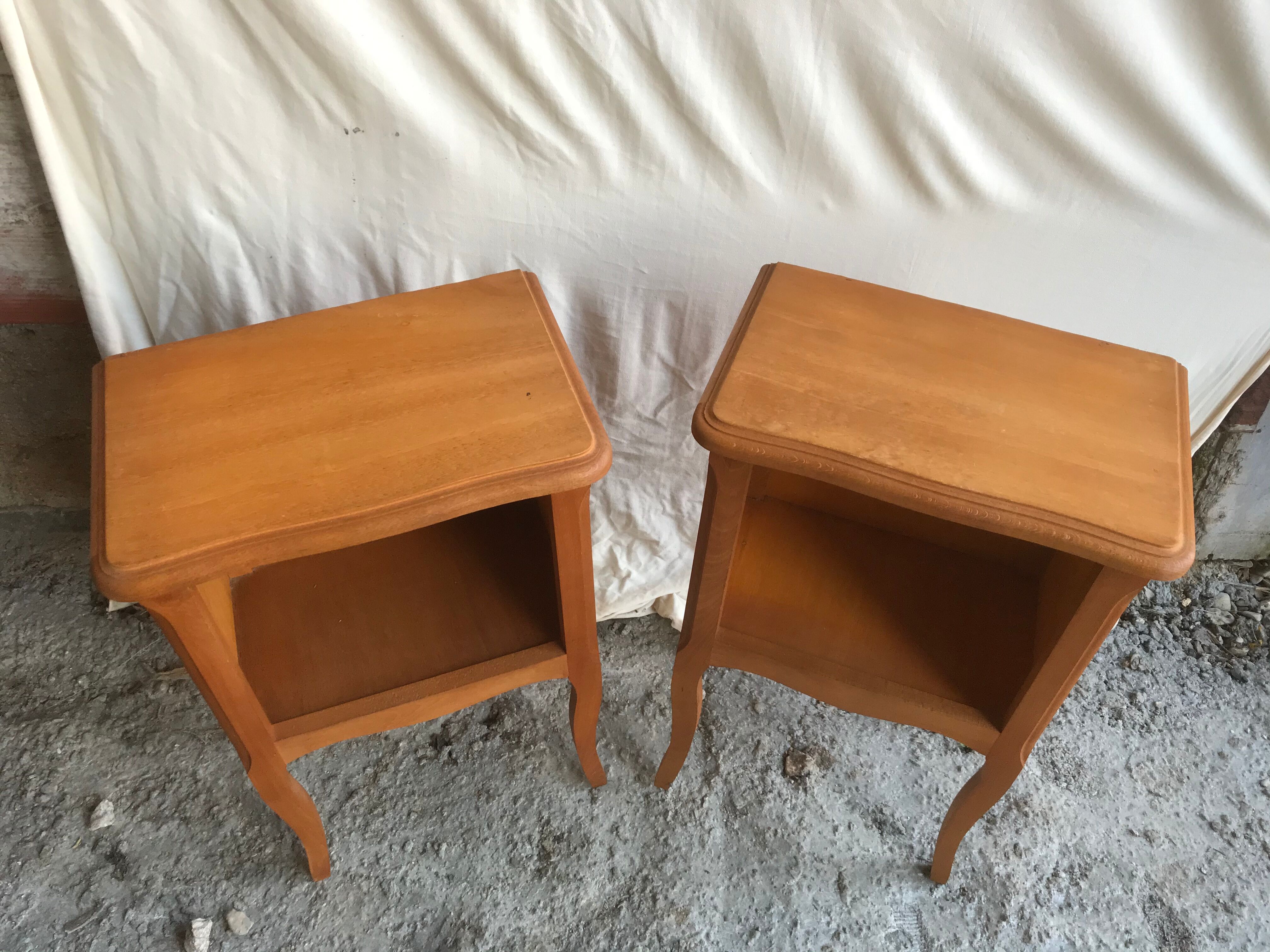 Pair old bedside table