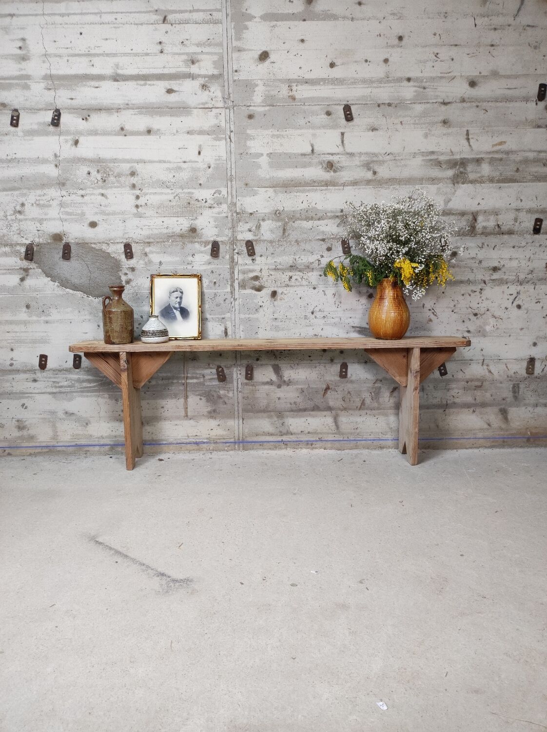 Fir farmhouse bench
