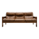 Three-seater cognac leather sofa, 1960s-1970s.