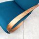 1930 Jindrich Halabala Bentwood Armchair in Teal Velvet