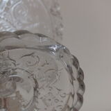 Arabesque molded crystal display cup serrated edges