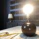Old wooden ball lamp foot