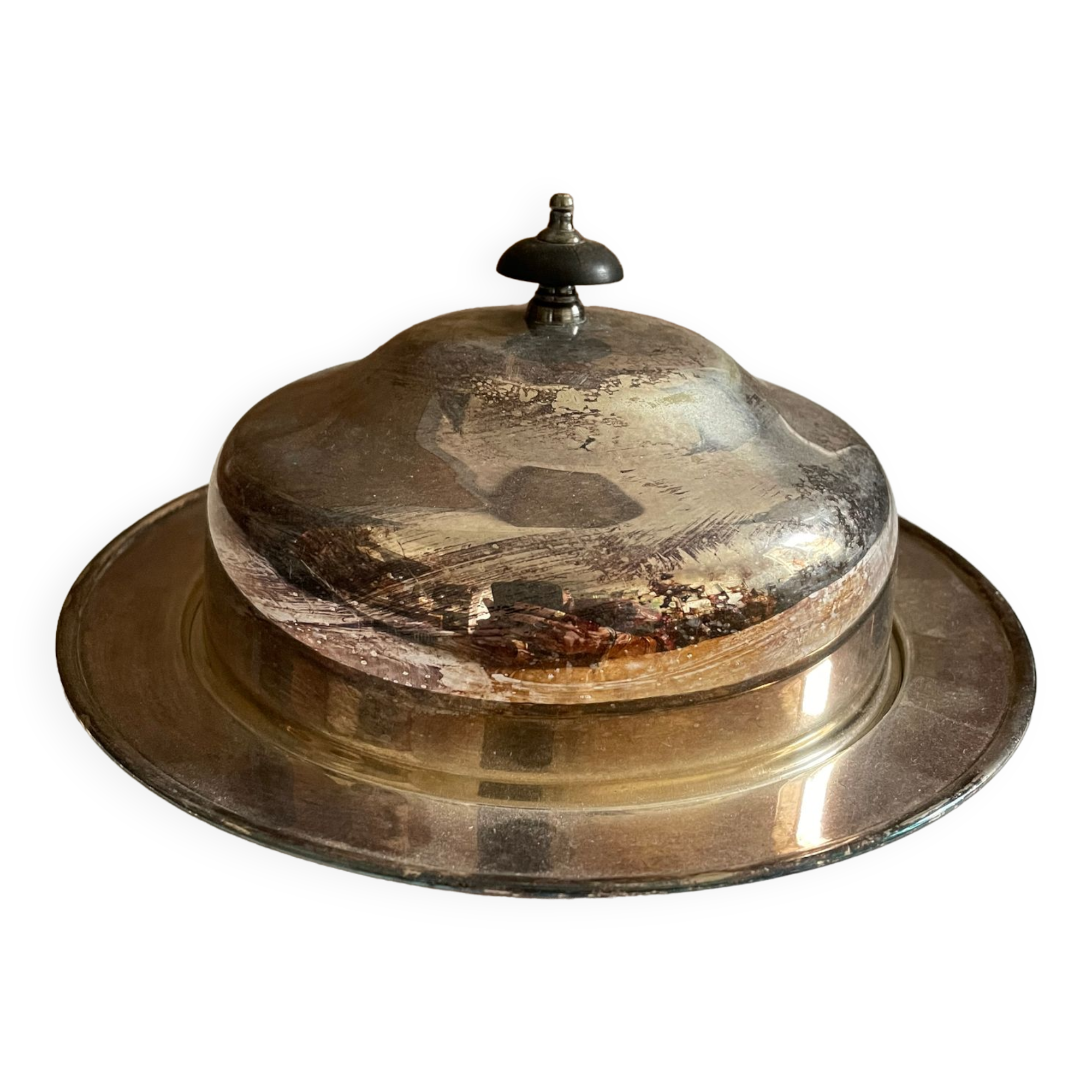 Silver metal bell tower