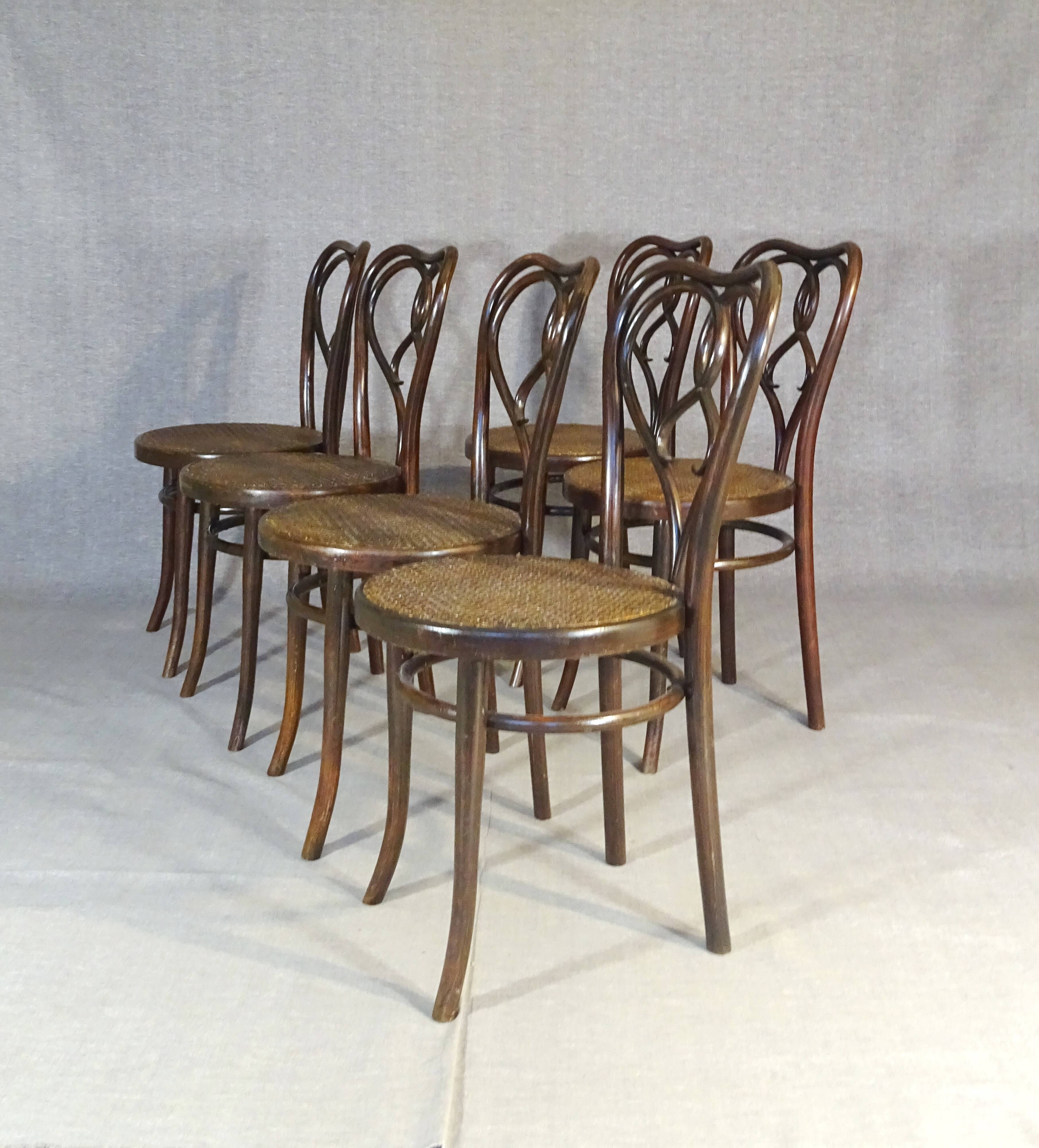 Set de six chaises Thonet N°561- Art nouveau - dining chairs , 1925