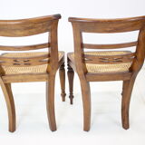 Set of Four Dining Chairs, made of solid Wood, 1950s,Czechoslovakia