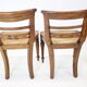Ensemble de quatre chaises de salle à manger, en bois massif années 1950 Tchécoslovaquie