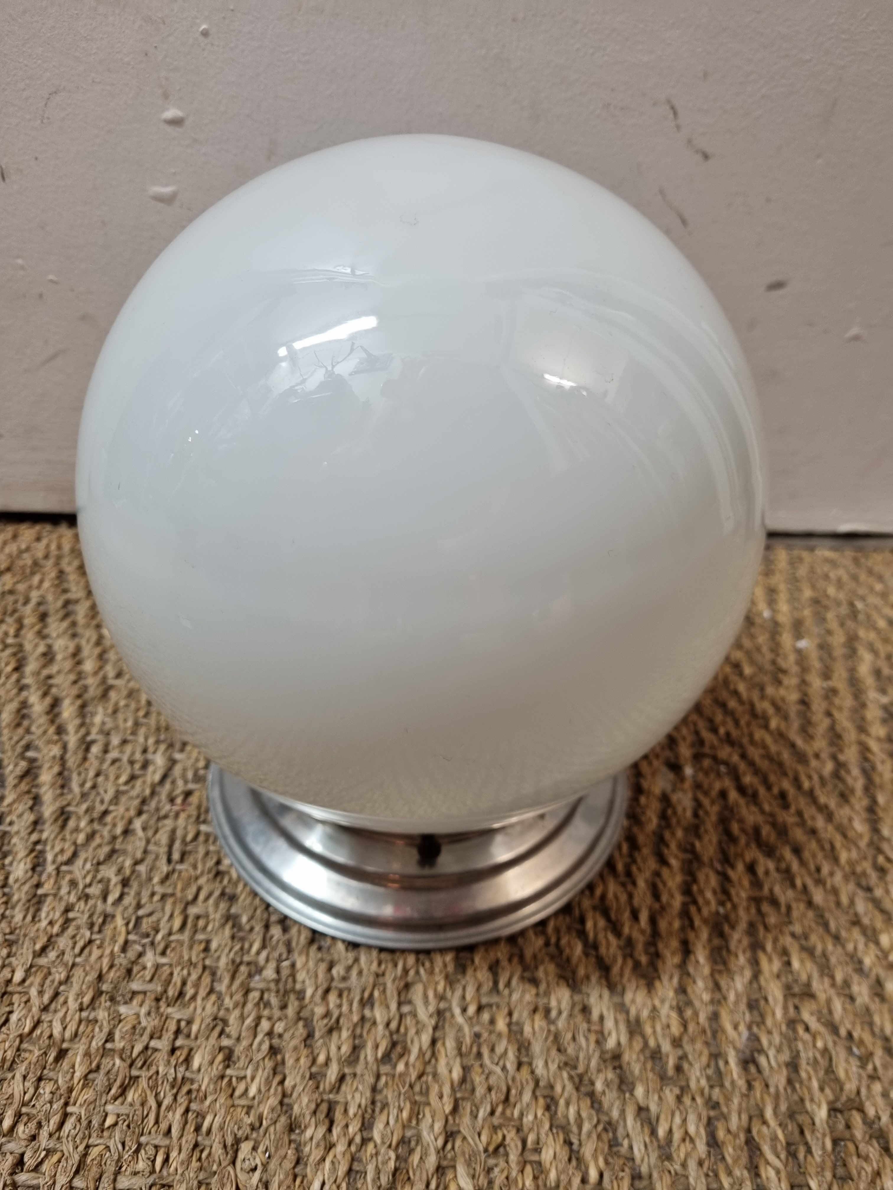Ceiling lamp opaline ball from 1940
