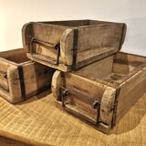 Set of 3 old brick moulds