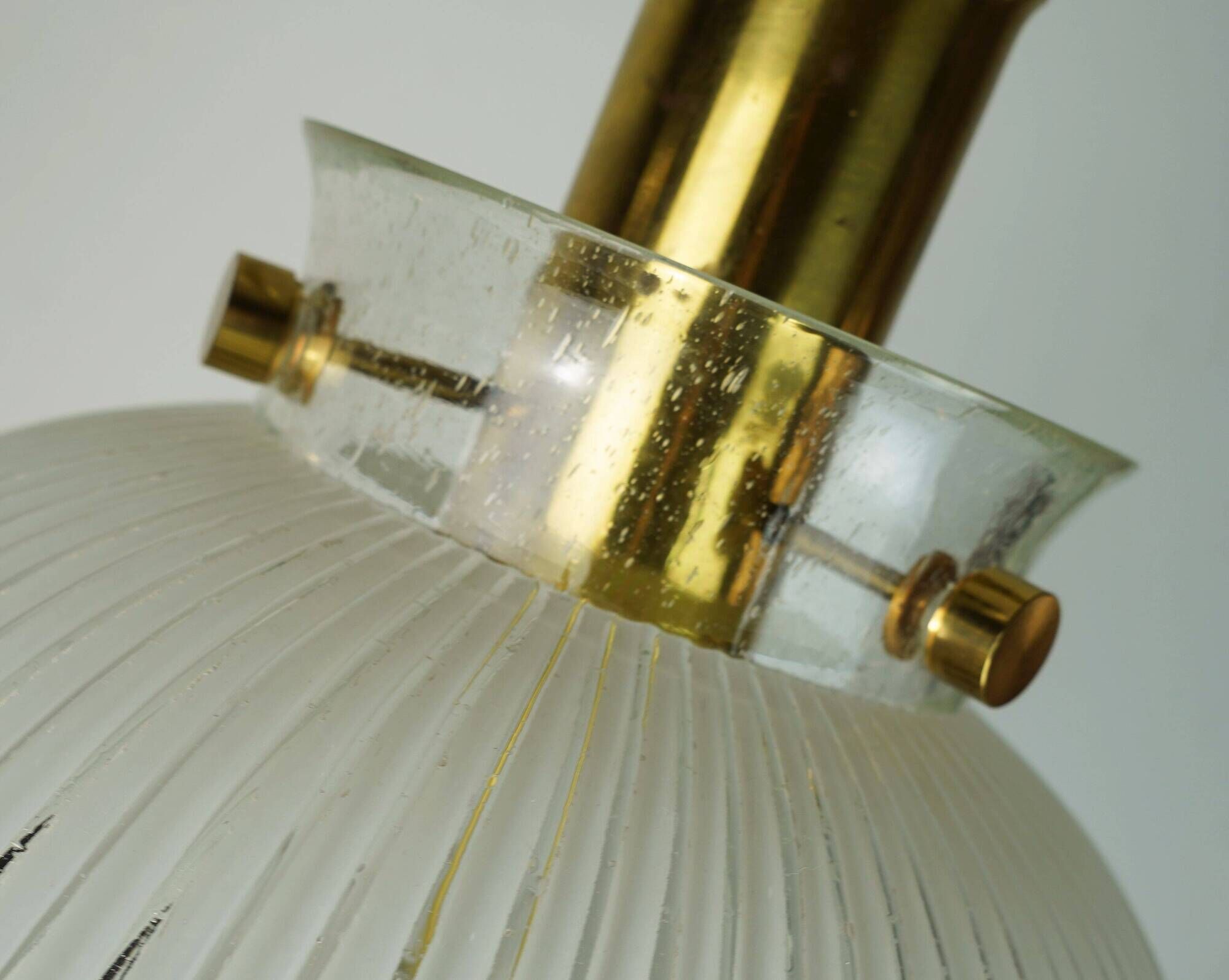 limburg mid century PENDANT LIGHT model P 239 a 4168 glass and brass 1960s