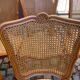 6 Louis XV style caned chairs in solid wood