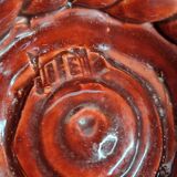 Braided glazed ceramic fruit cup, 33 cm