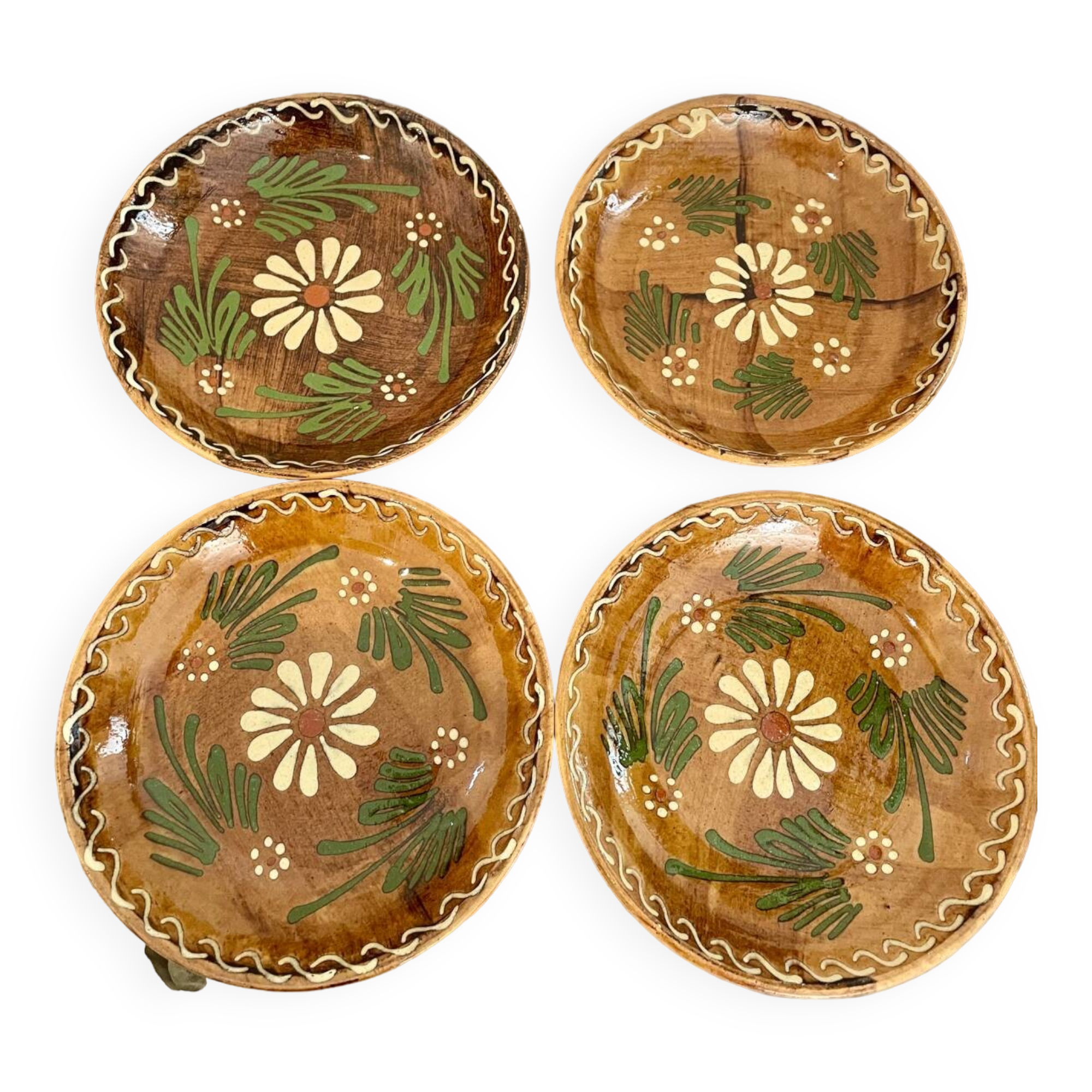 Set of 4 terracotta plates