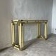 Console Laiton tubulaire années 70 inspiration Art Déco