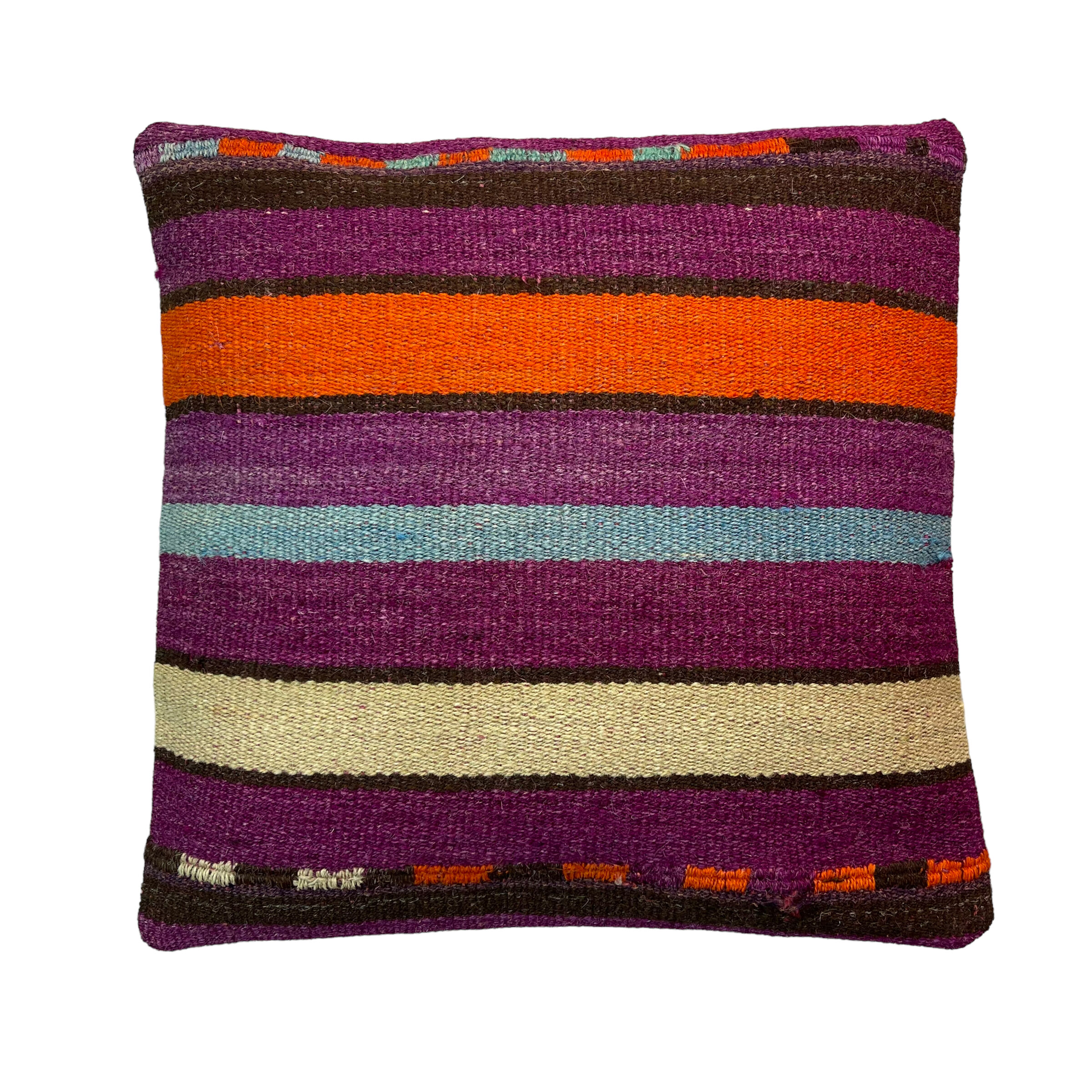 Vintage turkish kilim cushion cover , 40 x 40 cm