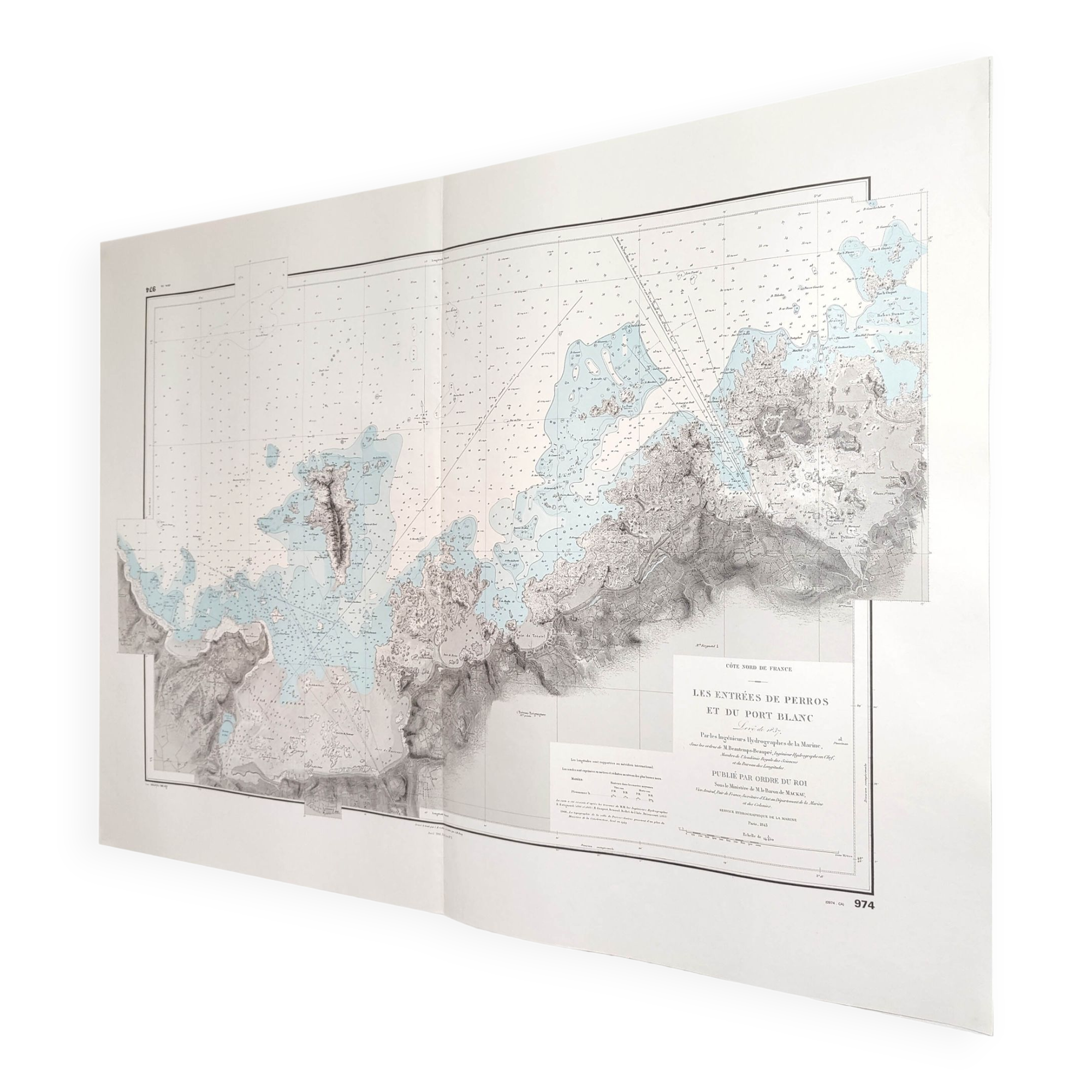 Old map Perros-Guirec Bretagne côtes-d'Armor