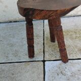 Small vintage brutalist stool