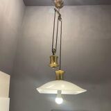 Suspension en laiton italien, années 1980