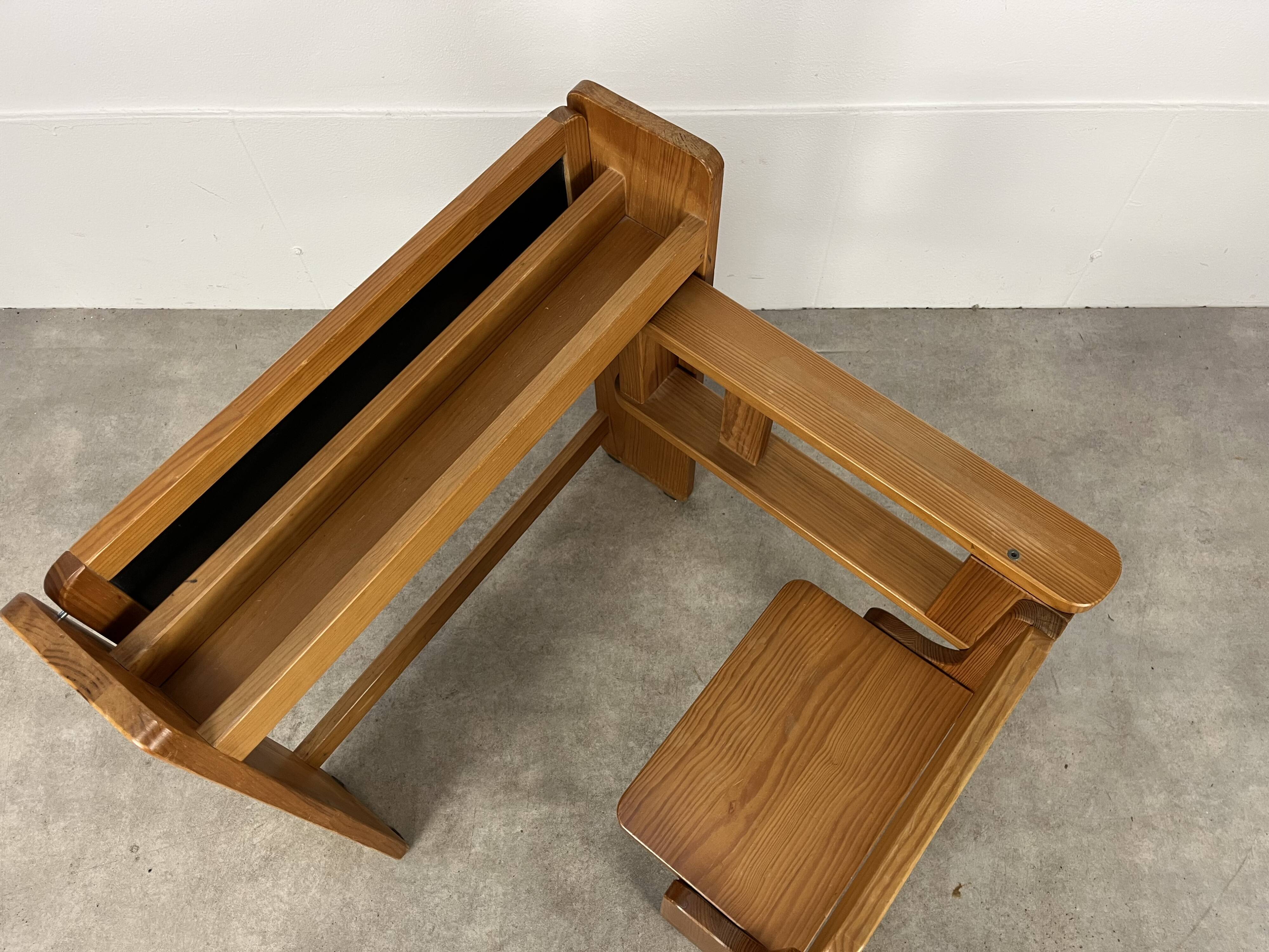 Trama folding pine children's desk, desk