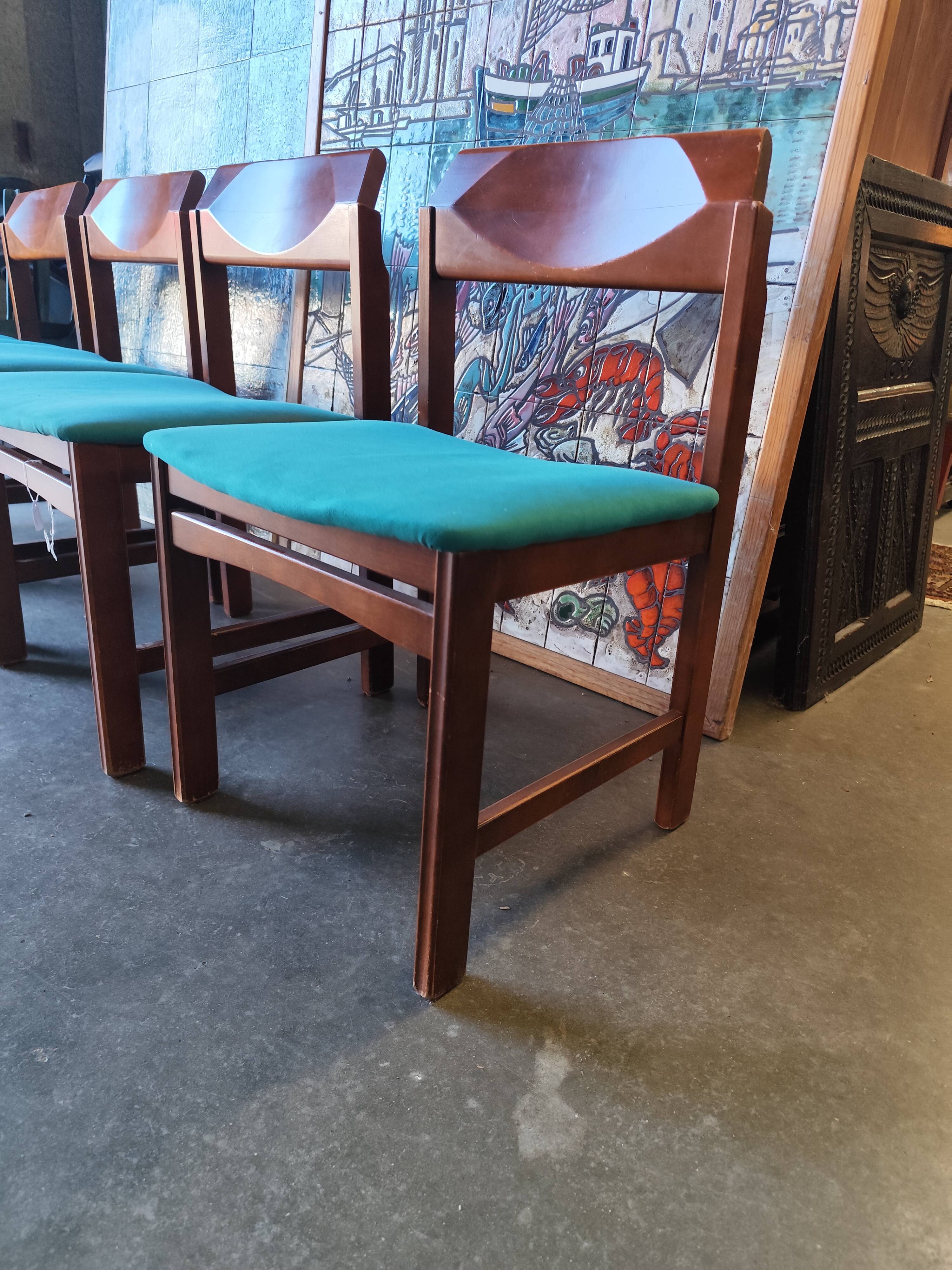 Four vintage Italian chairs from the 1980s